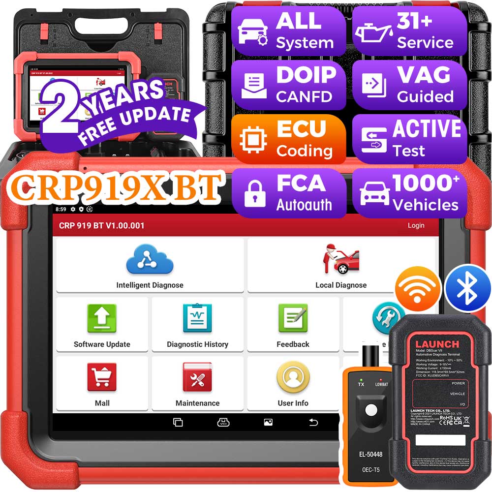 Obd2 Scanner Bidirectional Launch X431 - LAUNCH X431 CRP919X เครื่องมือวินิจฉัยไร้สายบลูทูธ OBD2 เครื่องสแกนรถยนต์