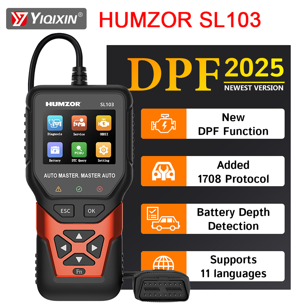 Car Scanner Dpf Regeneration Tool - เครื่องมือวินิจฉัยรถยนต์ HUMZOR SL103 OBD สำหรับตรวจสอบ DPF