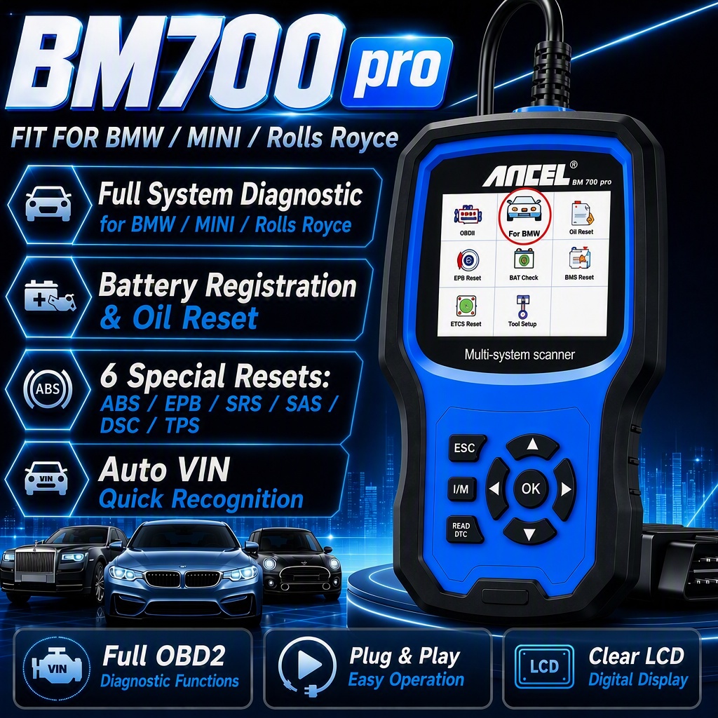 Obd2 Scanner Mileage Correction - เครื่องสแกน OBD2 ANCEL BM700 Pro สำหรับ