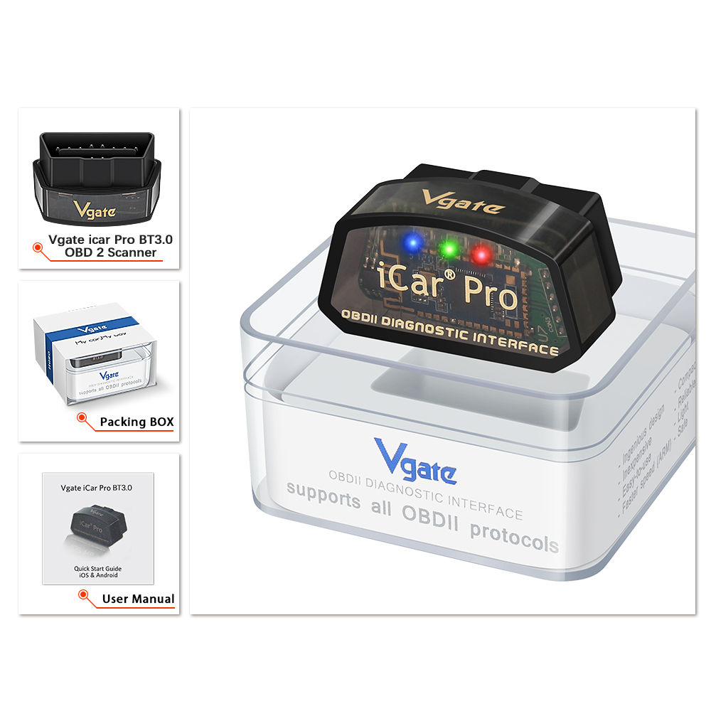 Obd2 Scanner Bluetooth Android - Vgate iCar Pro ELM327 V2.3 บลูทูธ