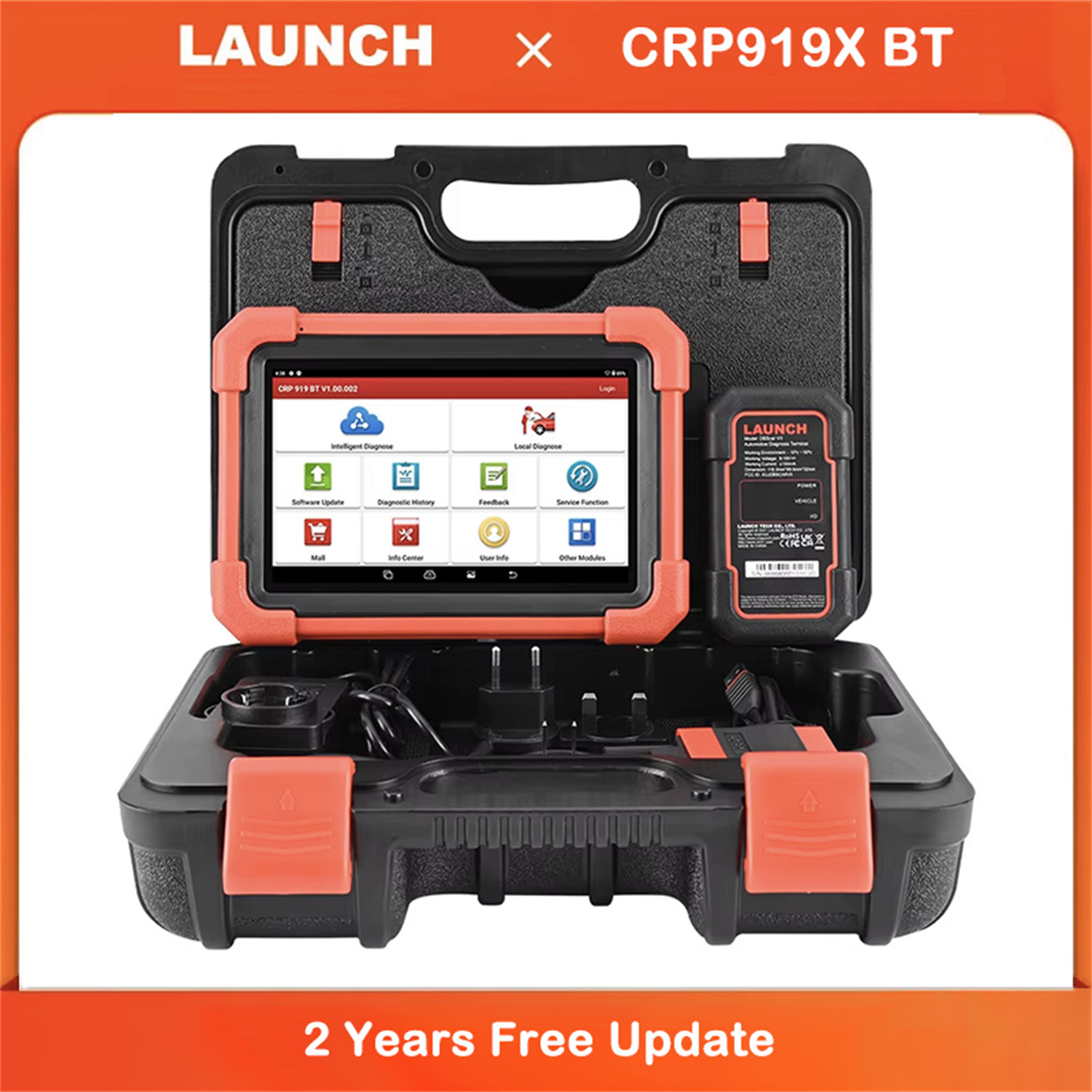 Obd2 Scanner Bidirectional Launch X431 - เครื่องมือวินิจฉัยรถยนต์ไร้สายบลูทูธ LAUNCH X431 CRP919X BT OBD2