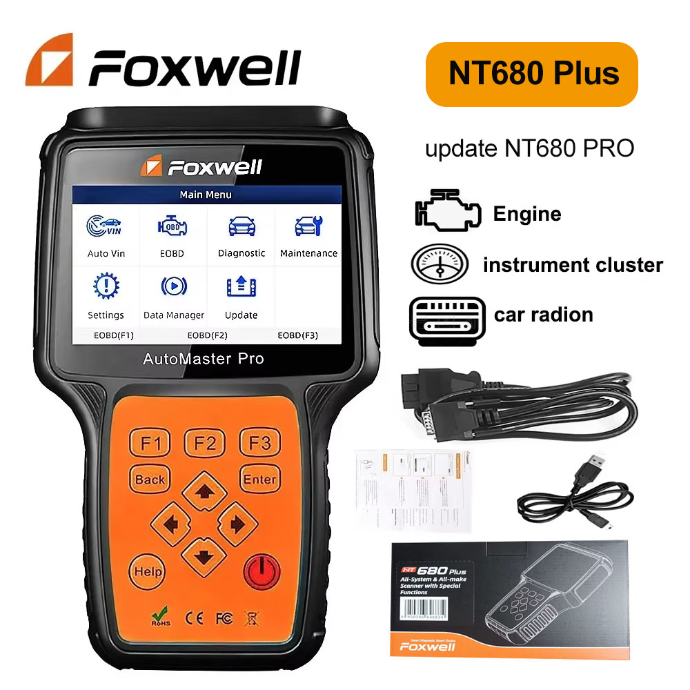 Obd2 Scanner Mileage Correction - เครื่องสแกน OBD2 Foxwell NT680 Plus ระบบเต็มรูปแบบ