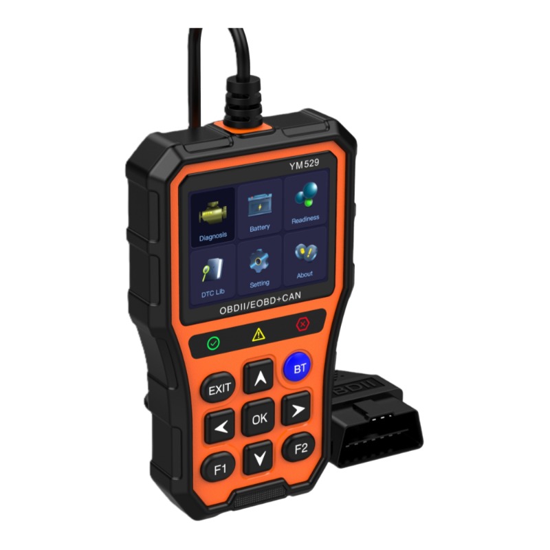 Car Diagnostic Tool Full System - เครื่องมือสแกนวินิจฉัยรถยนต์ระดับมืออาชีพ YM529 เครื่องอ่านรหัสระบบยานยนต์ ทดสอบแบตเตอรี่ เครื่องสแกนอัตโนมัติ