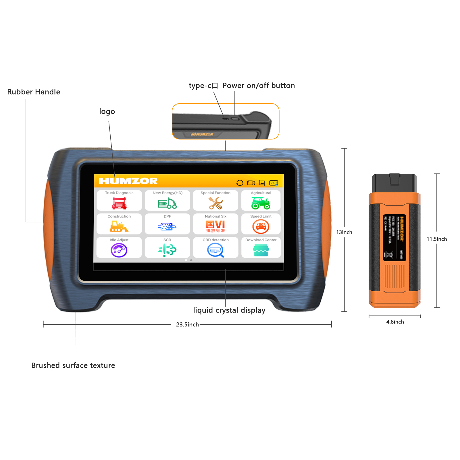 Obd2 Scanner Heavy Duty Truck - เครื่องสแกนวินิจฉัยรถยนต์ Humzor NexzDAS M7 HD สำหรับรถบรรทุกหนัก