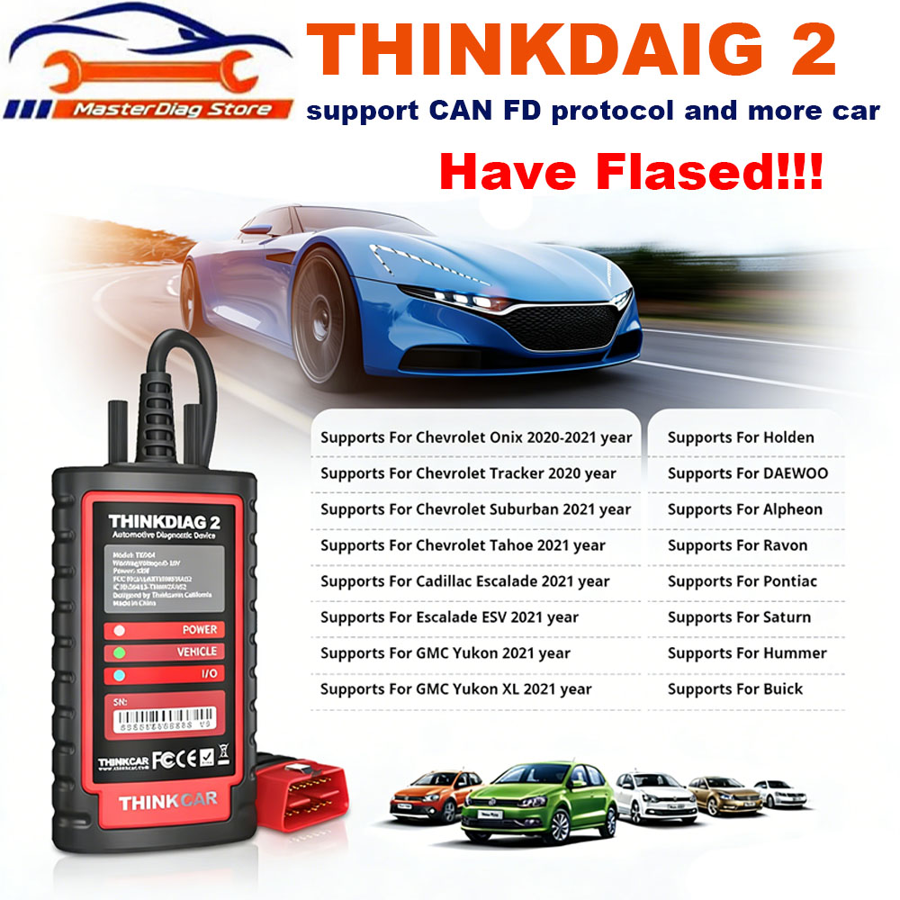 Thinkcar Thinkdiag 2 - THINKCAR Thinkdiag 2 รองรับการแฟลชซอฟต์แวร์ DZ รองรับการวินิจฉัยทุกระบบ