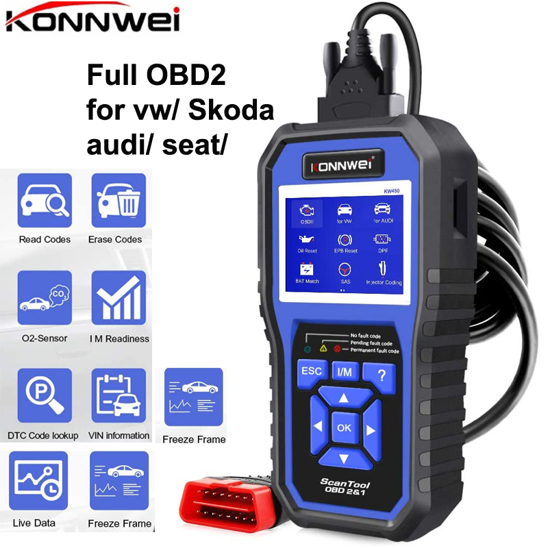 Obd2 Scanner Abs Srs Airbag Reset - เครื่องสแกน OBD2 รุ่น Anto Diagnostic KW450