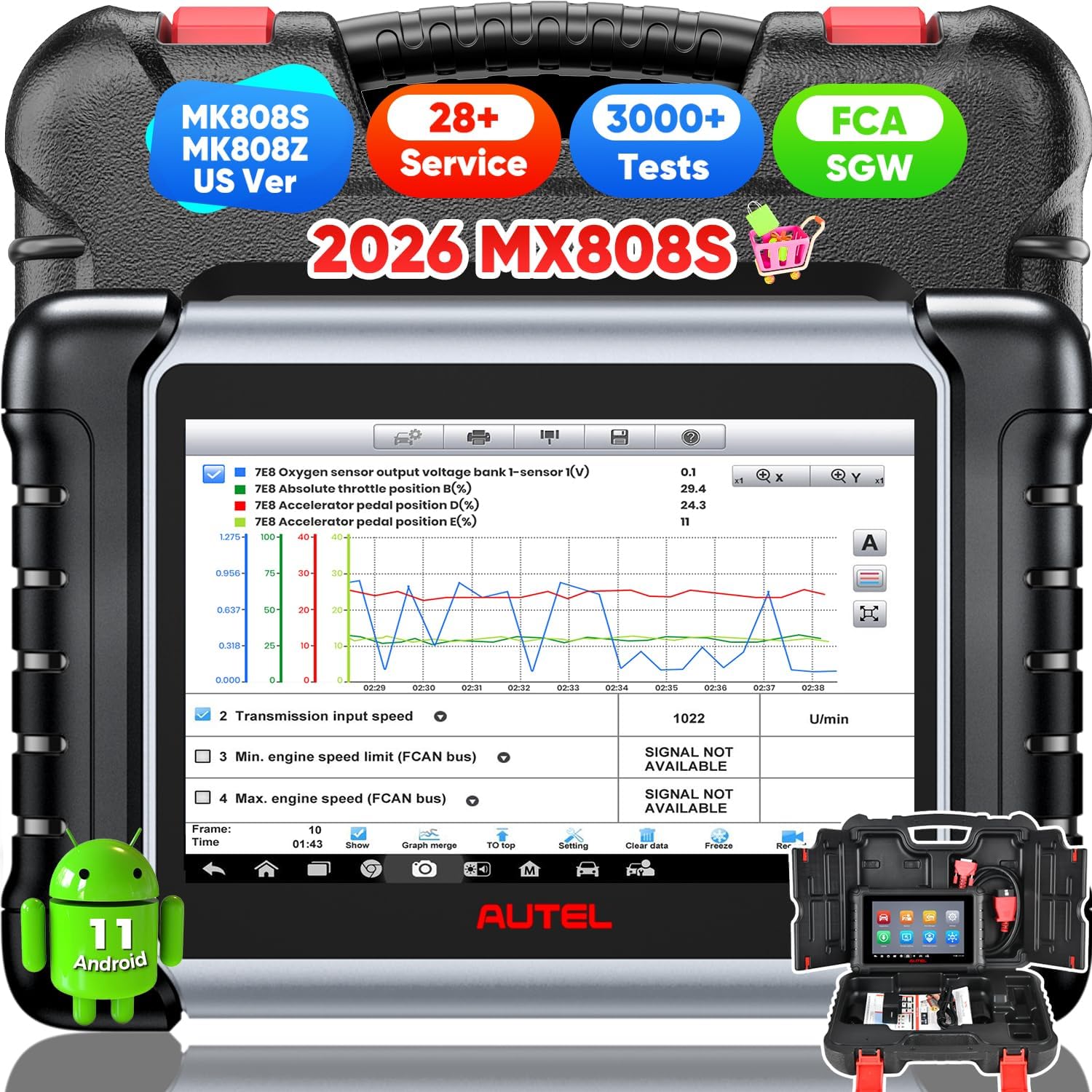 Autel Maxicom Mk808 - เครื่องสแกน Autel MaxiCheck MX808S รุ่น US