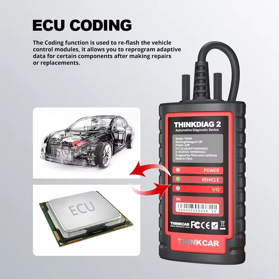Thinkcar Thinkdiag 2 - เครื่องมือวินิจฉัยและเขียนโค้ด ECU Thinkdiag 2 รองรับระบบทั้งหมด Thinkcar