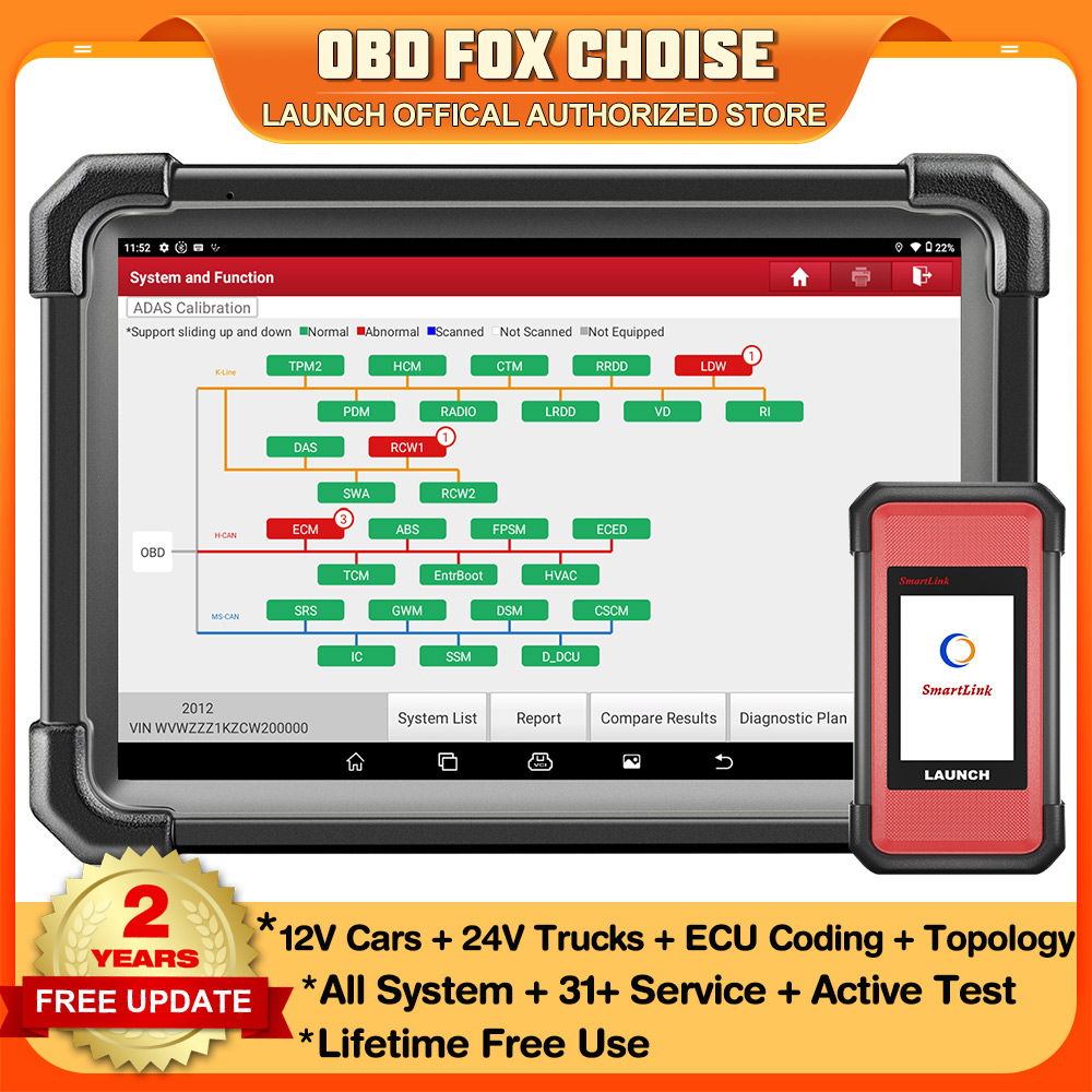 PRO3S X431 + SmartLink HD 12V  - Obd2 Scanner Bidirectional Launch X431 บทวิจารณ์และราคา