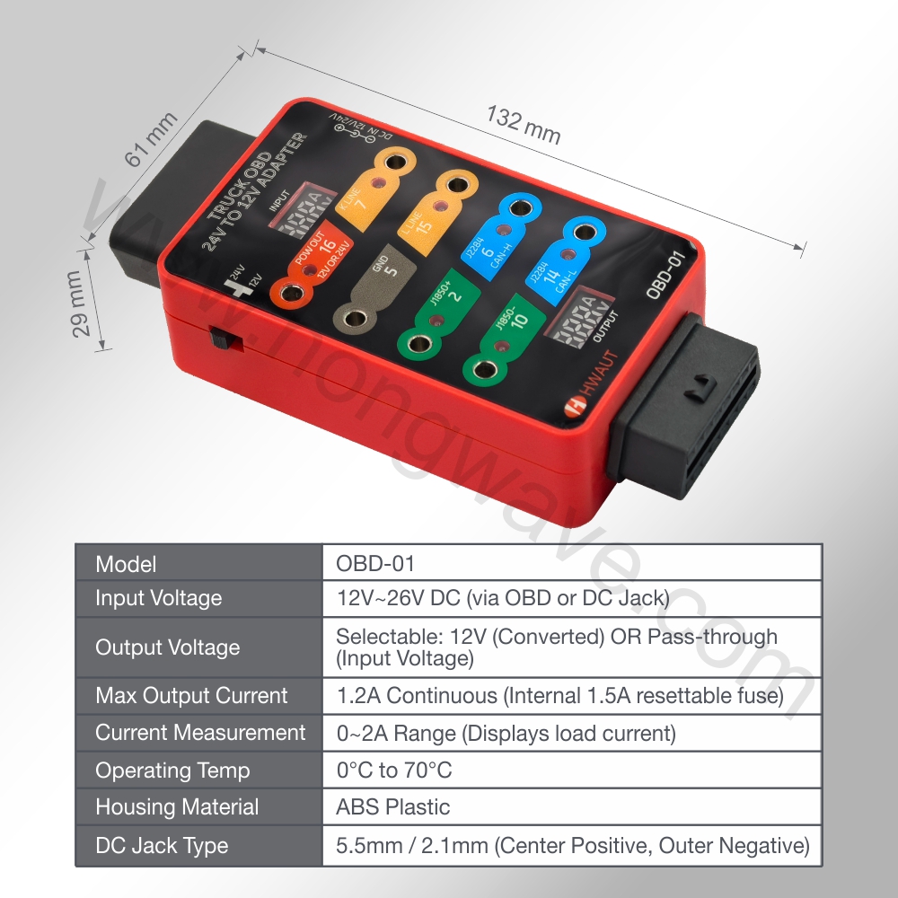 กล่องแปลงไฟ HWAUT Truck OBD2 2 - Obd2 Scanner Heavy Duty Truck บทวิจารณ์และราคา
