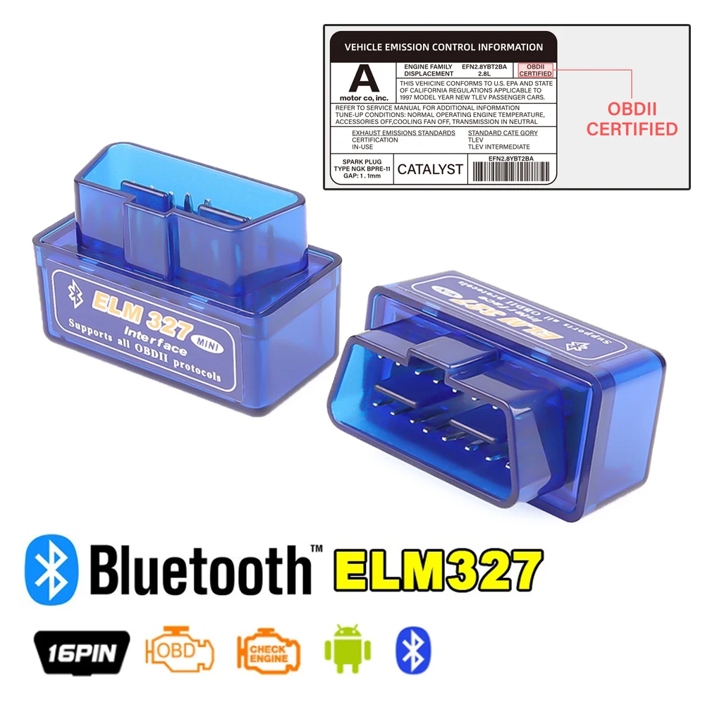 มินิบลูทูธ ELM327 V2.1 V1.5 ออ - Obd2 Scanner Bluetooth Android บทวิจารณ์และราคา