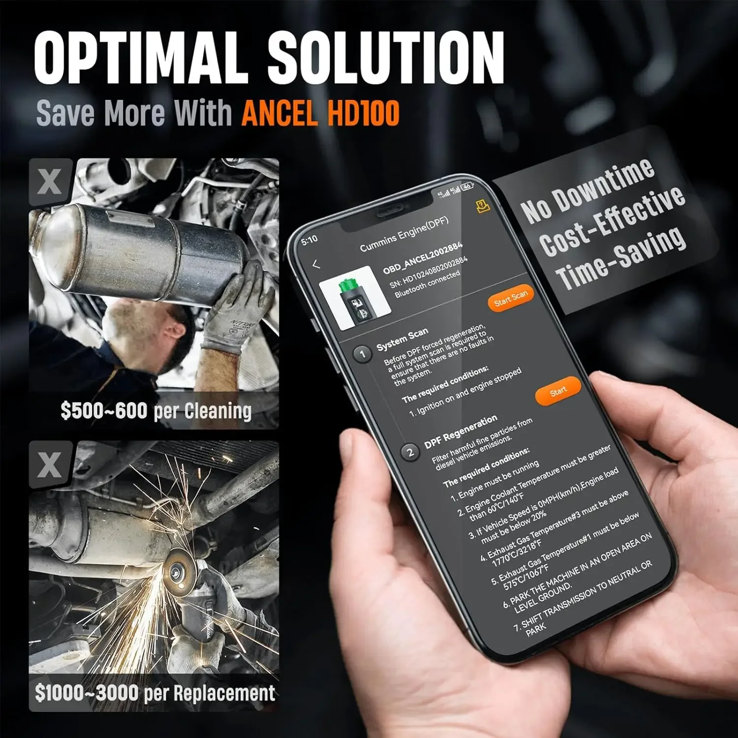 เครื่องมือวินิจฉัยระบบดีเซลแบบ - Obd2 Scanner Heavy Duty Truck บทวิจารณ์และราคา