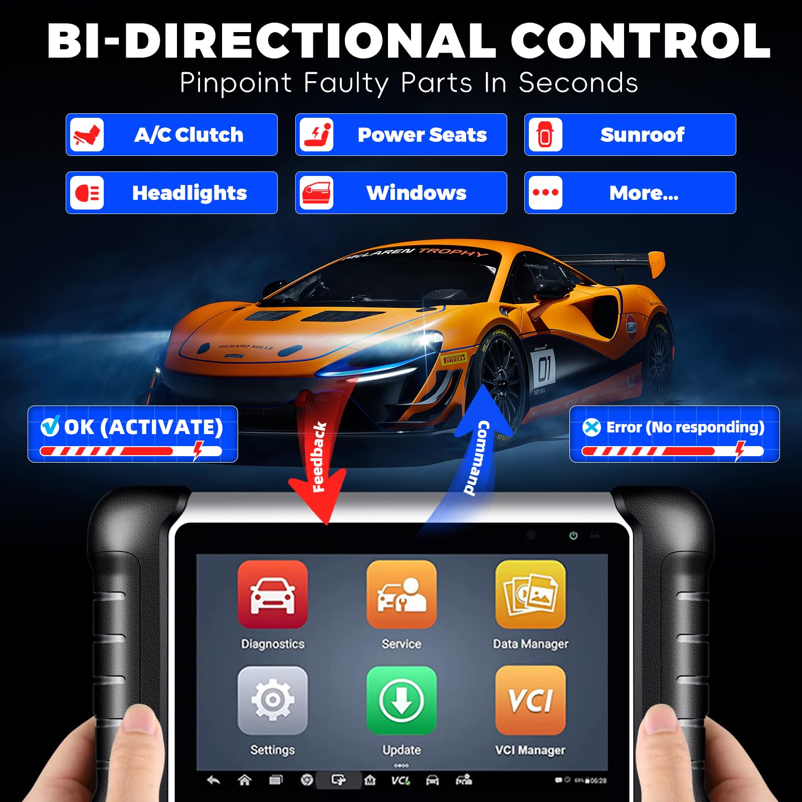 เครื่องสแกน Autel MaxiCOM MK80 - Autel Maxicom Mk808 บทวิจารณ์และราคา