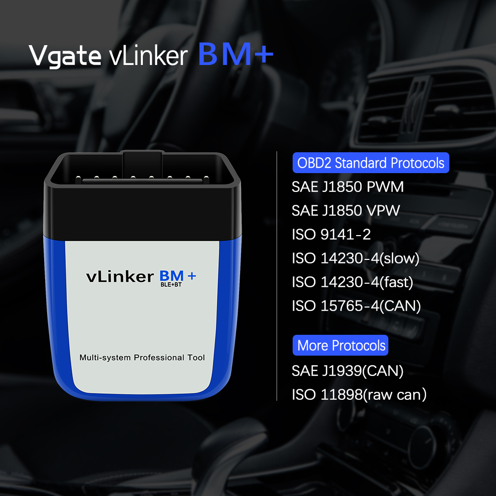 Vgate VLinker BM+/BM ELM327 บล - Obd2 Scanner Bluetooth Android บทวิจารณ์และราคา