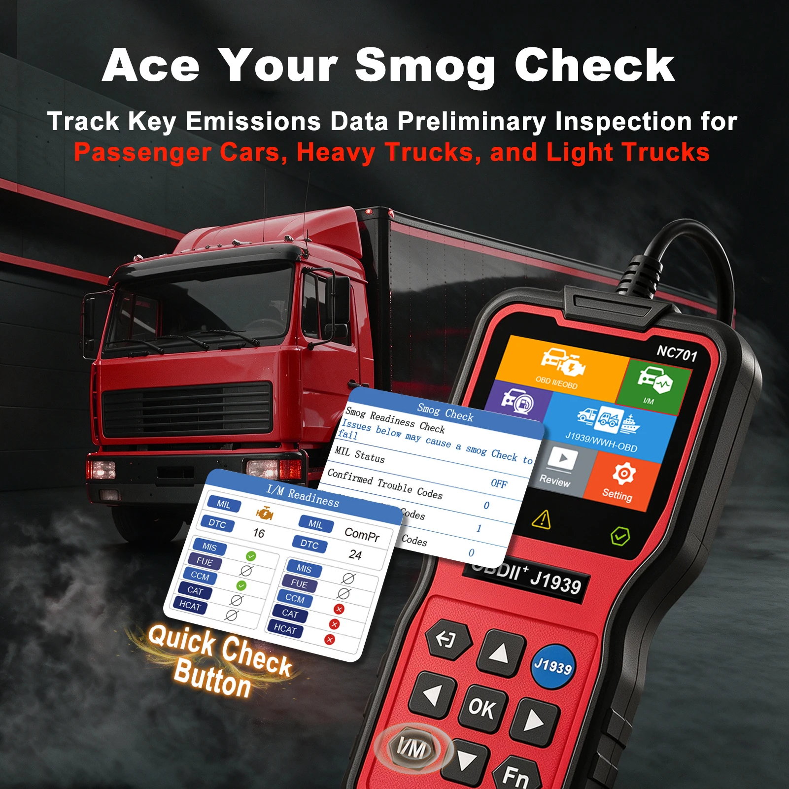 เครื่องมือวินิจฉัย HUMZOR NC70 - Obd2 Scanner Heavy Duty Truck บทวิจารณ์และราคา