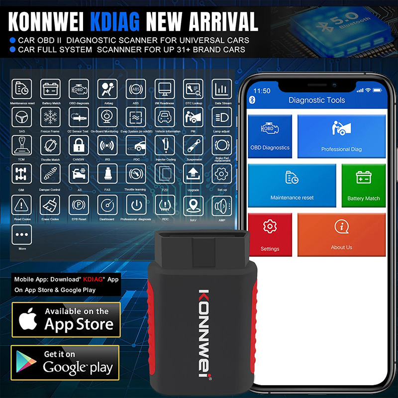 เครื่องสแกนระบบรถยนต์ KONNWEI  - Thinkcar Thinkdiag 2 บทวิจารณ์และราคา