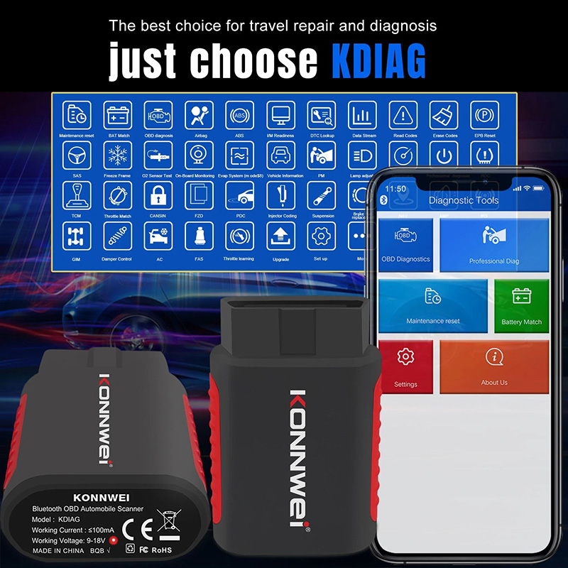เครื่องสแกนระบบรถยนต์ KONNWEI  - Thinkcar Thinkdiag 2 บทวิจารณ์และราคา