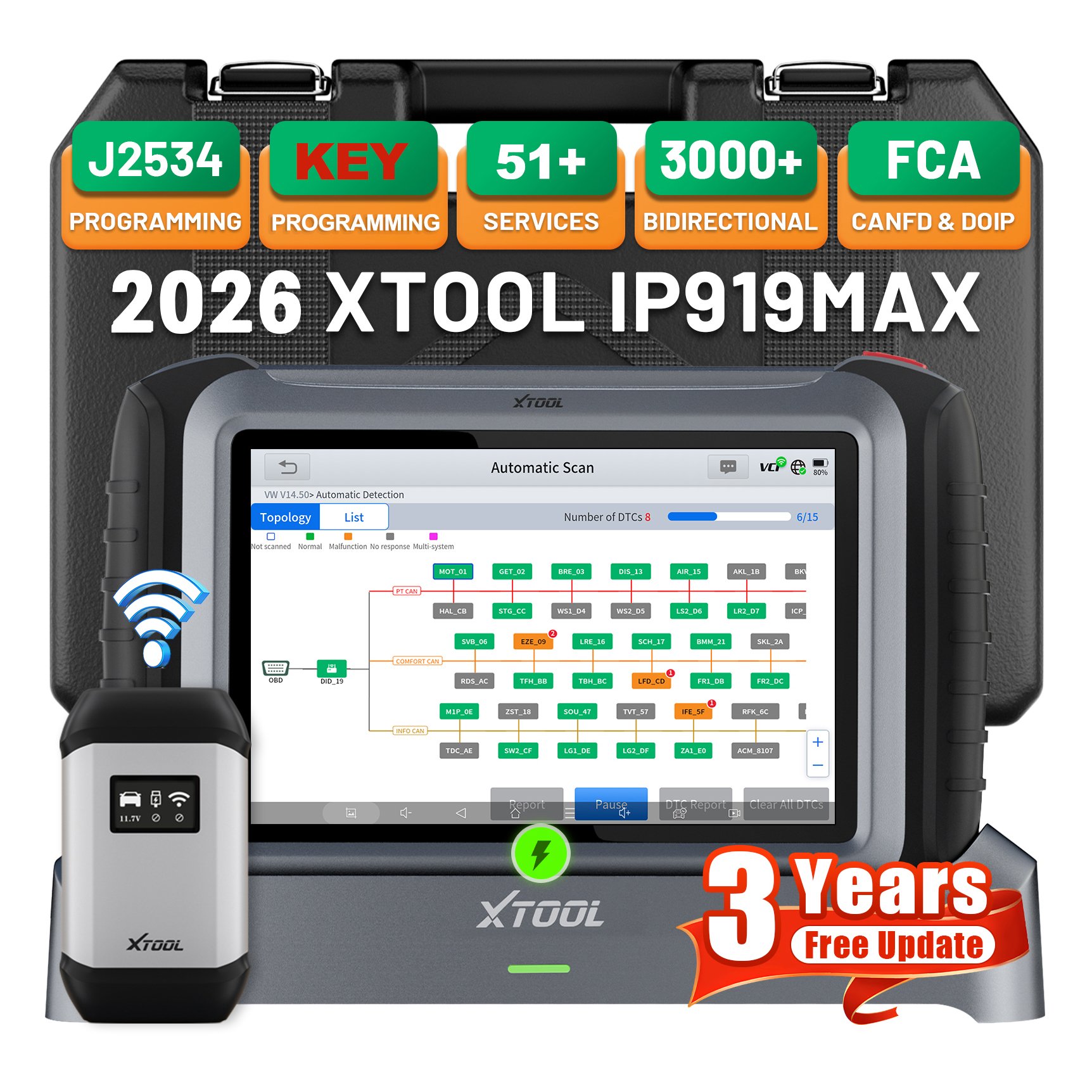 เครื่องมือโปรแกรม ECU XTOOL IP - Car Diagnostic Tool Full System บทวิจารณ์และราคา