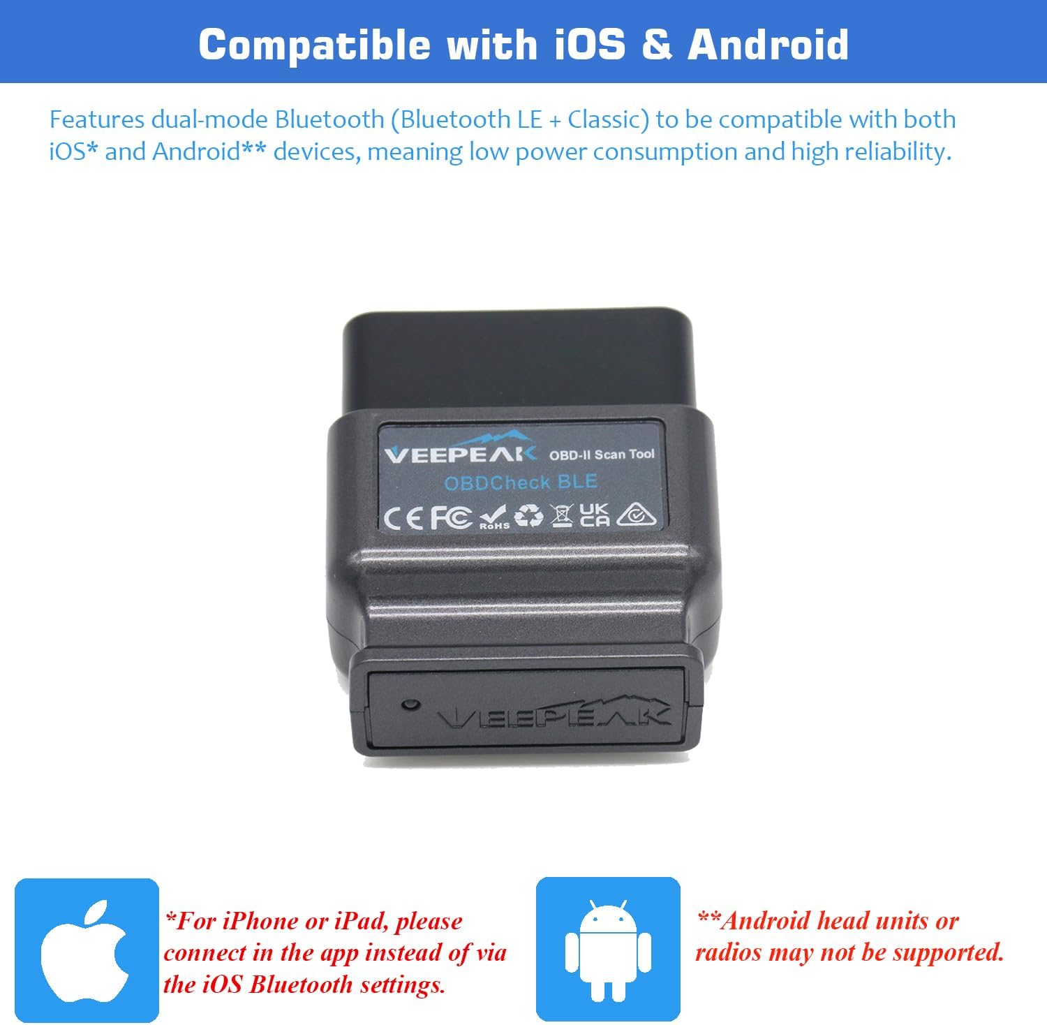 เครื่องสแกนบลูทูธ Veepeak OBDC - Obd2 Scanner Bluetooth Android บทวิจารณ์และราคา