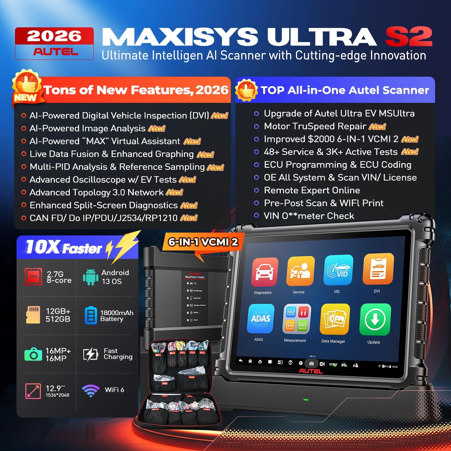 เครื่องมือวินิจฉัยรถยนต์ Autel - Autel Maxisys Ultra บทวิจารณ์และราคา