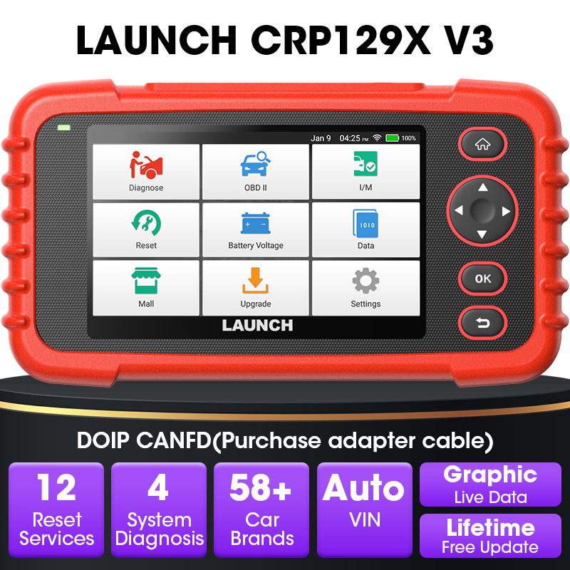 LAUNCH CRP129X V3 เครื่องสแกน  - Obd2 Scanner Mileage Correction บทวิจารณ์และราคา