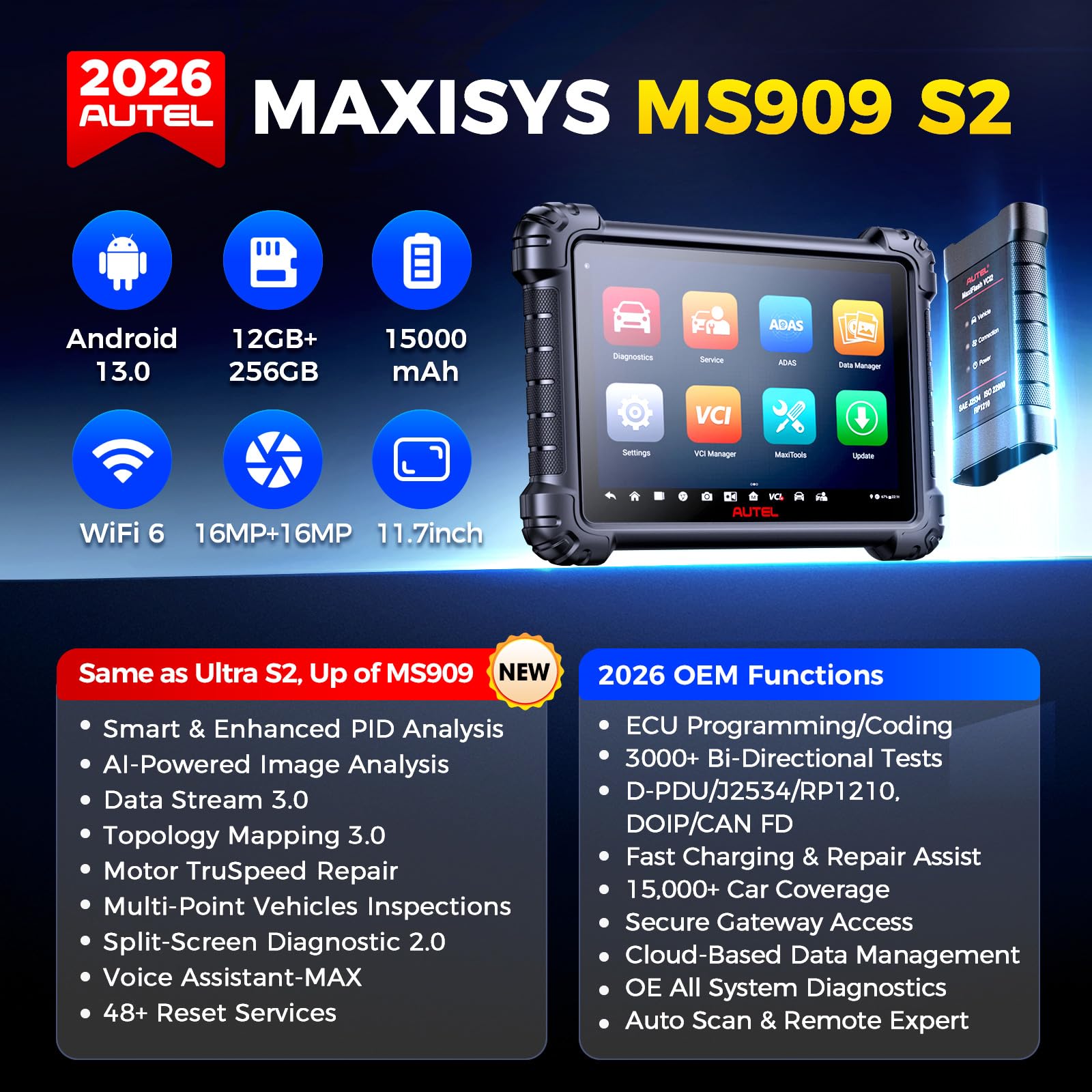 Autel MaxiSys MS909 S2 เครื่อง - Autel Maxisys Ultra บทวิจารณ์และราคา