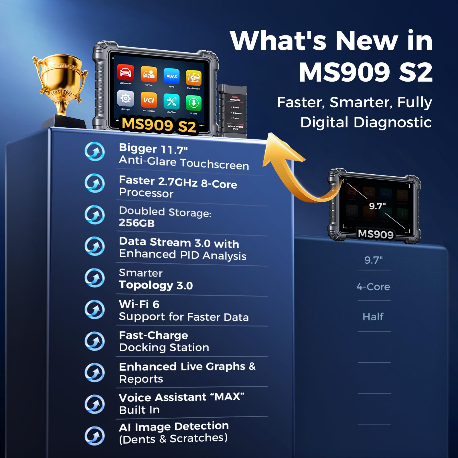 Autel MaxiSys MS909 S2 เครื่อง - Autel Maxisys Ultra บทวิจารณ์และราคา