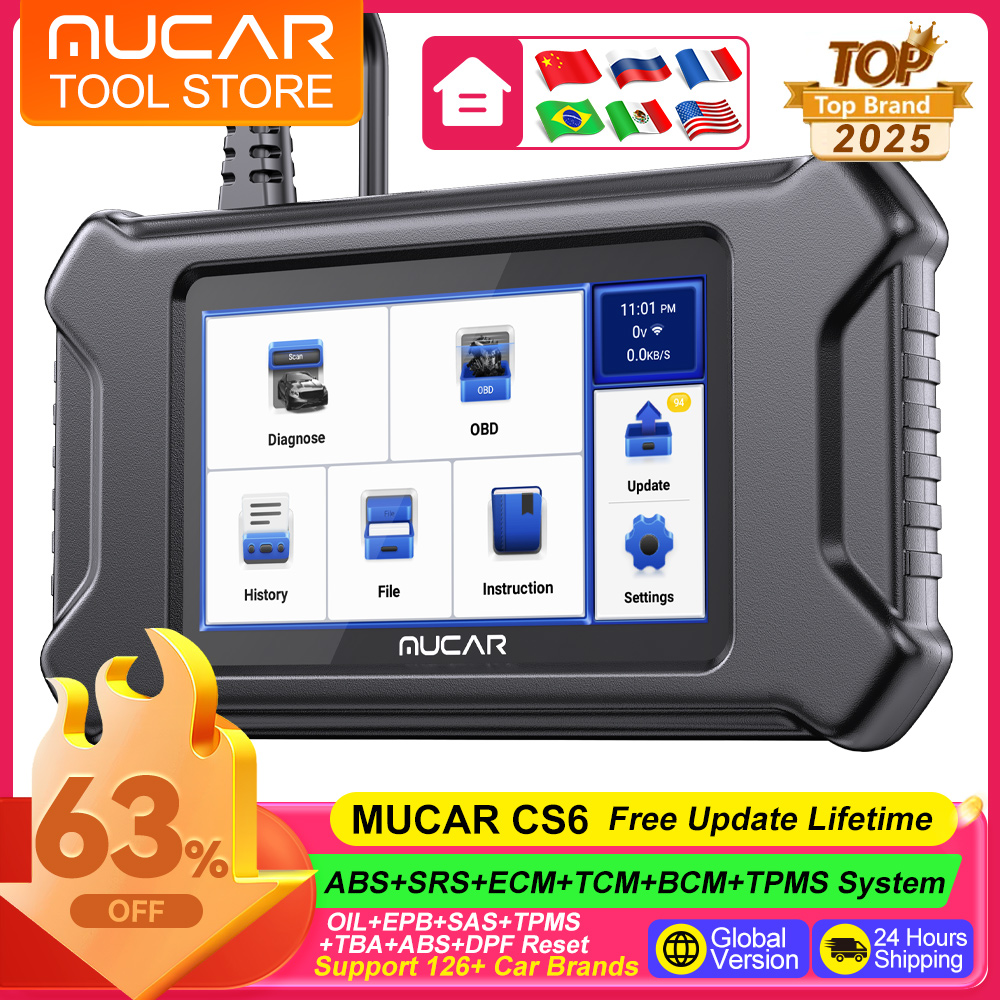 MUCAR CS6 OBD2 เครื่องสแกนเนอร - Obd2 Scanner Mileage Correction บทวิจารณ์และราคา