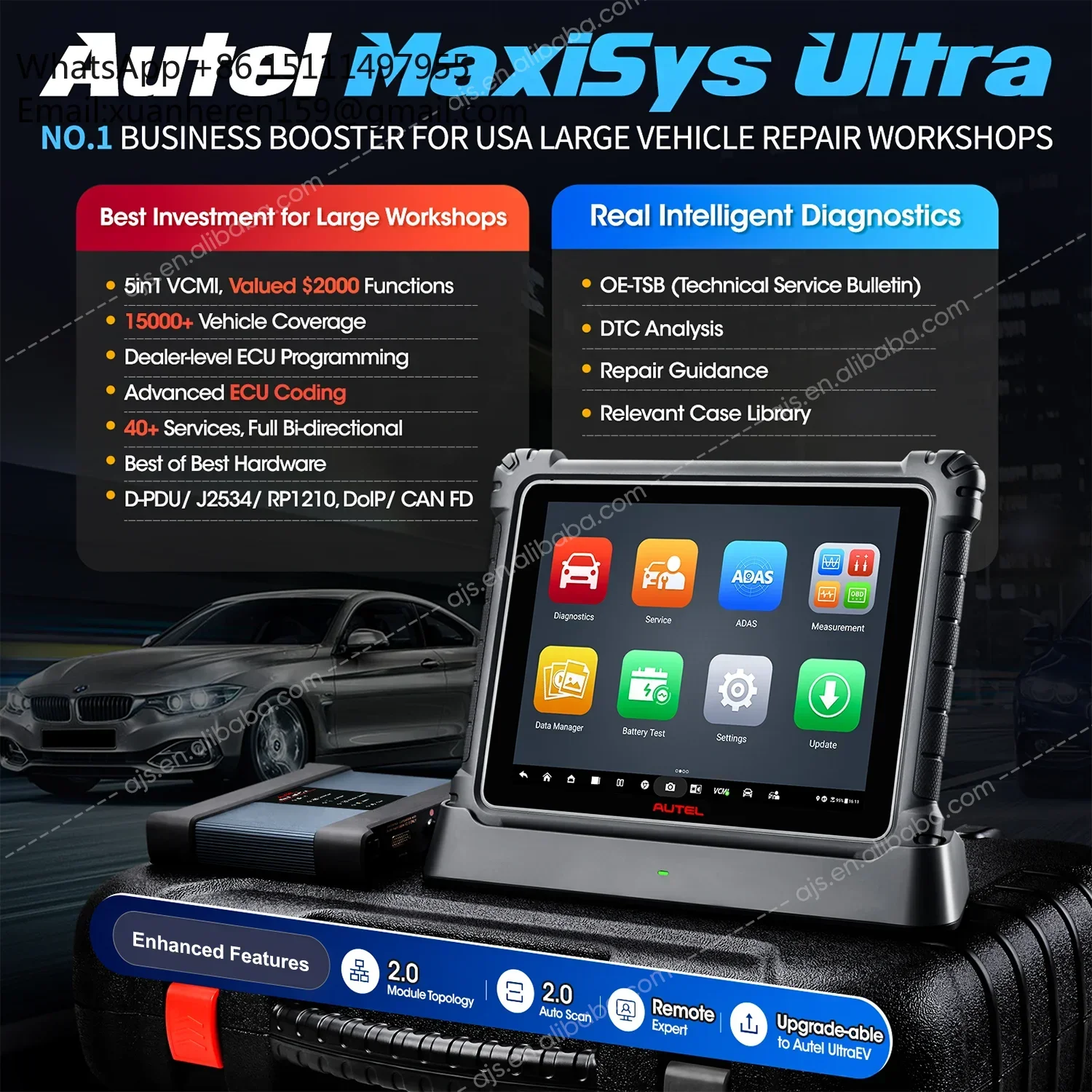 Autel Maxisys Ultra OB2 OBD2 เ - Autel Maxisys Ultra บทวิจารณ์และราคา