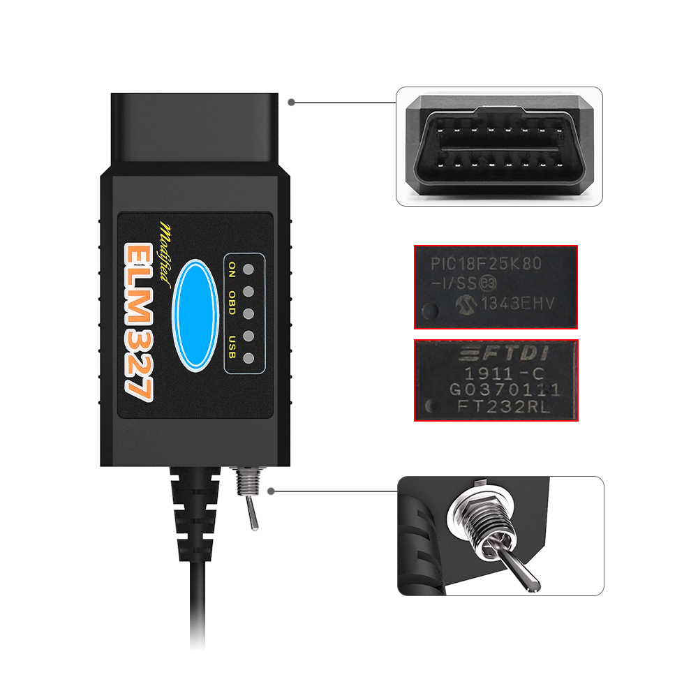 ELM327 V1.5 USB OBD2 สแกนเนอร์ - Car Diagnostic Tool Full System บทวิจารณ์และราคา