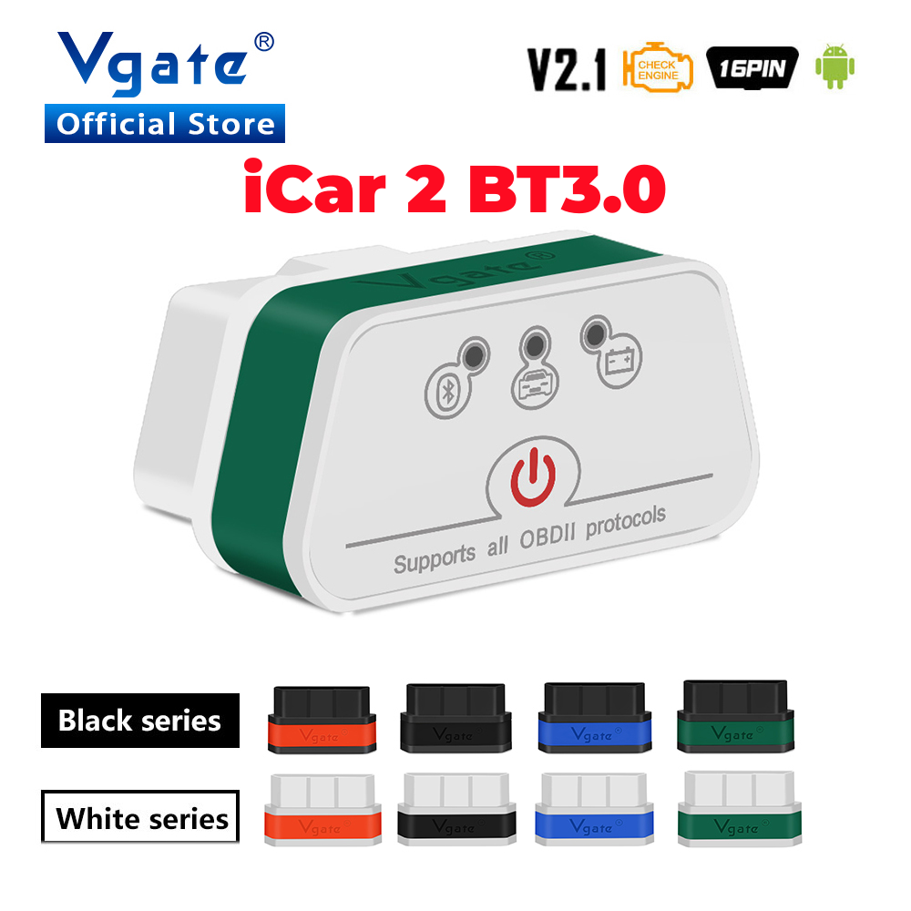 Vgate ICar2 ELM327 V2.1 อุปกรณ - Obd2 Scanner Bluetooth Android บทวิจารณ์และราคา