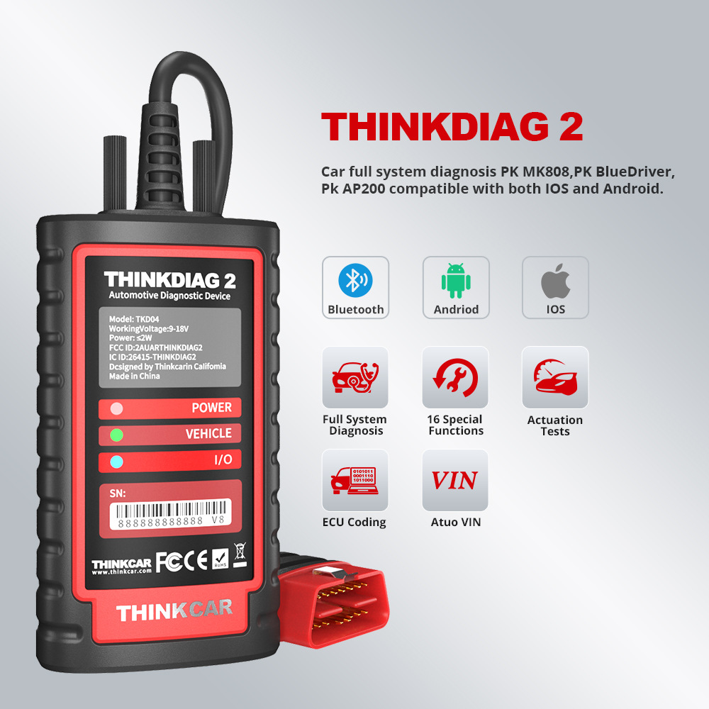 เครื่องสแกน THINKCAR Thinkdiag - Thinkcar Thinkdiag 2 บทวิจารณ์และราคา