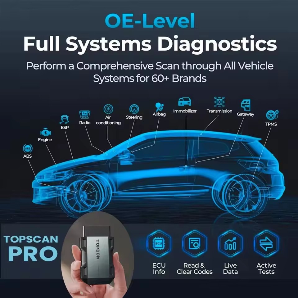 TOPDON Topscan Pro เครื่องสแกน - Obd2 Scanner Bluetooth Android บทวิจารณ์และราคา