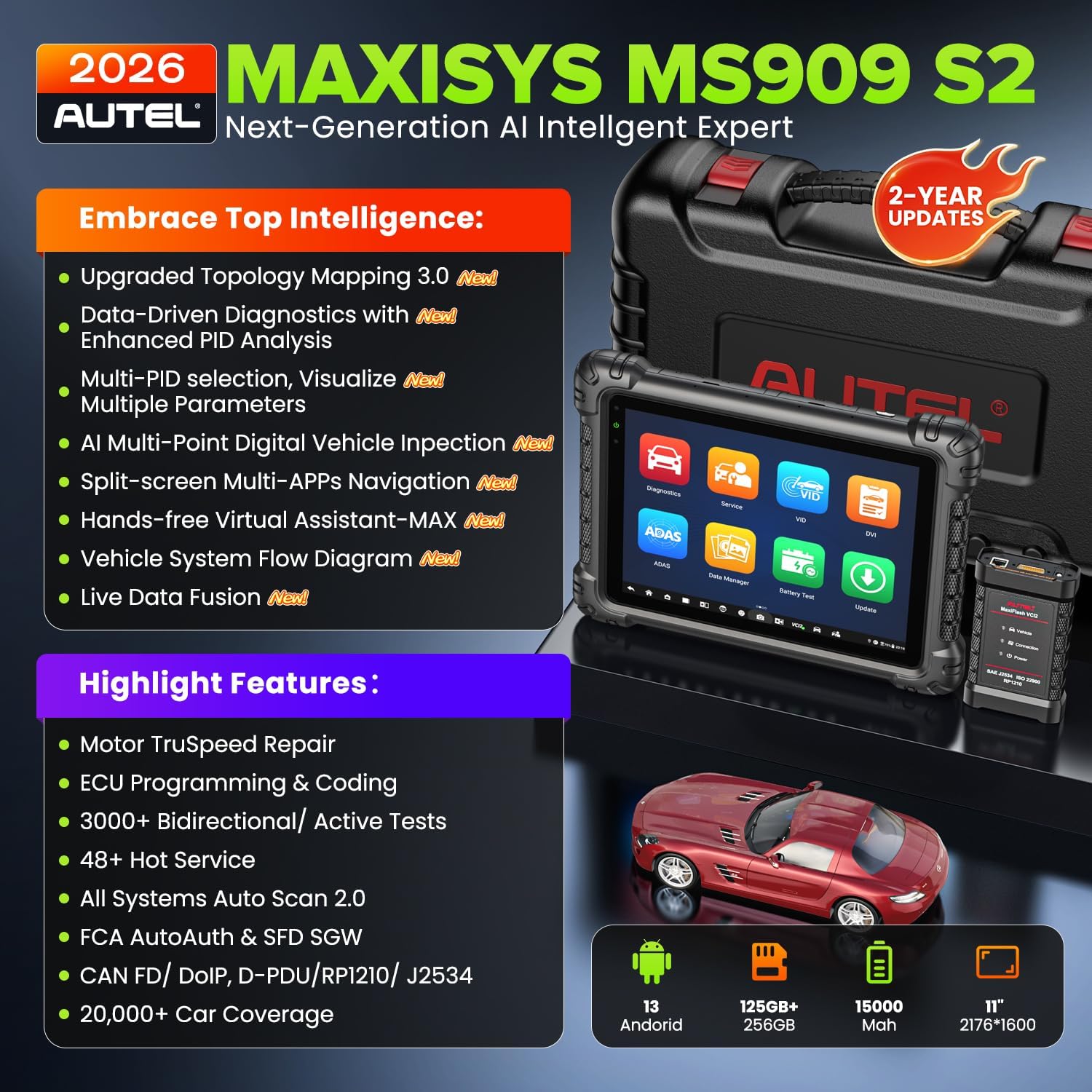 เครื่องสแกน OBD2 Autel MaxiSys - Autel Maxisys Ultra บทวิจารณ์และราคา