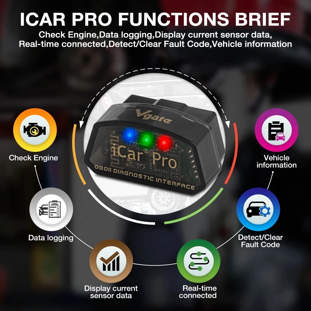Vgate ICar Pro ELM327 V2.3 บลู - Obd2 Scanner Bluetooth Android บทวิจารณ์และราคา