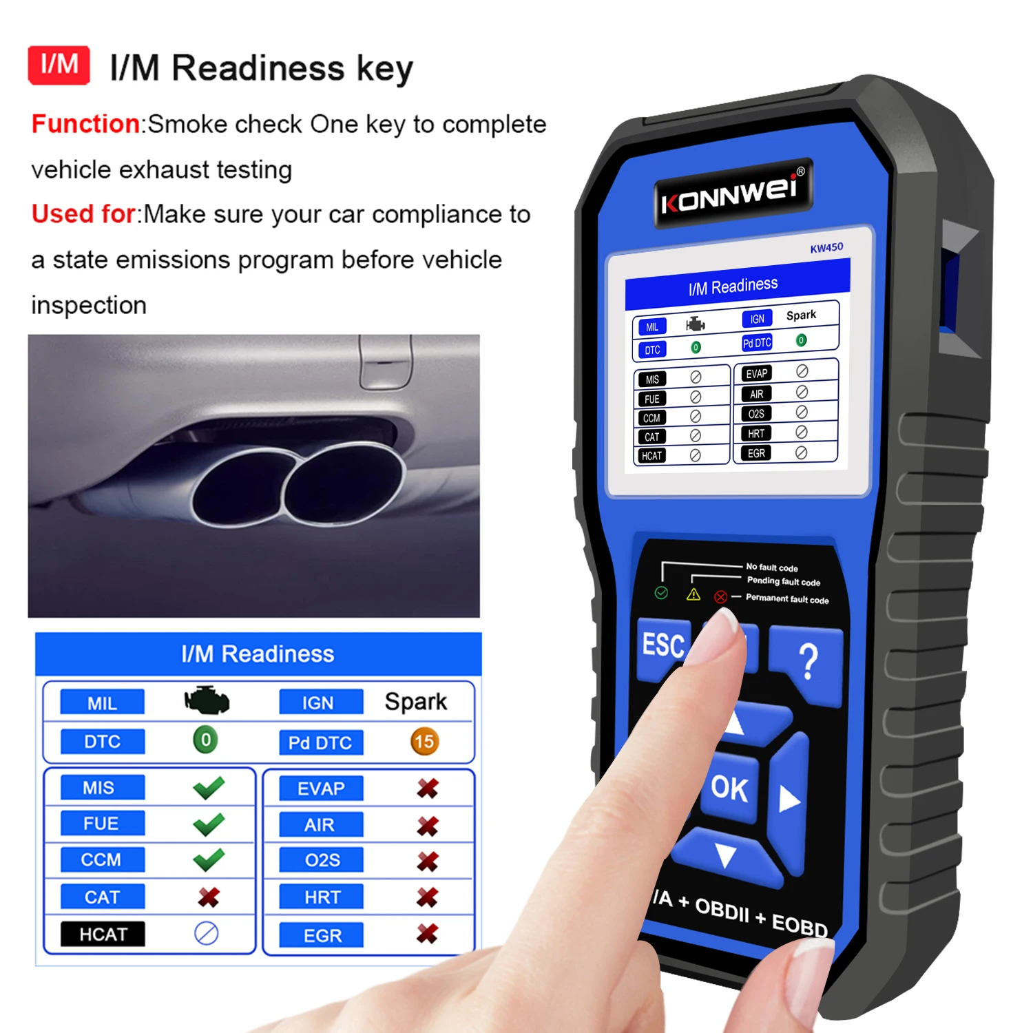 เครื่องสแกน KOWWEI STABLE KW45 - Obd2 Scanner Abs Srs Airbag Reset บทวิจารณ์และราคา