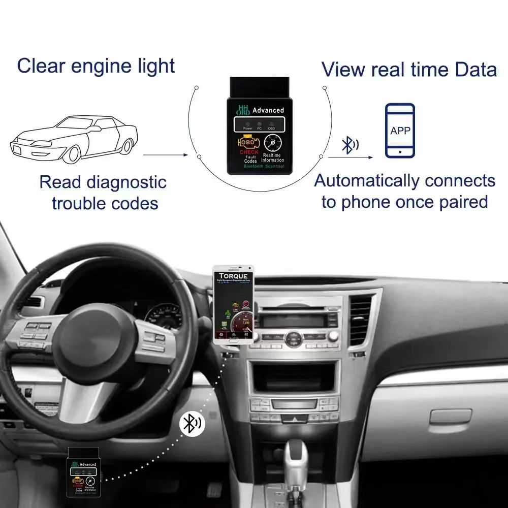 Mini ELM327 OBD2 เครื่องสแกนเน - Obd2 Scanner Bluetooth Android บทวิจารณ์และราคา