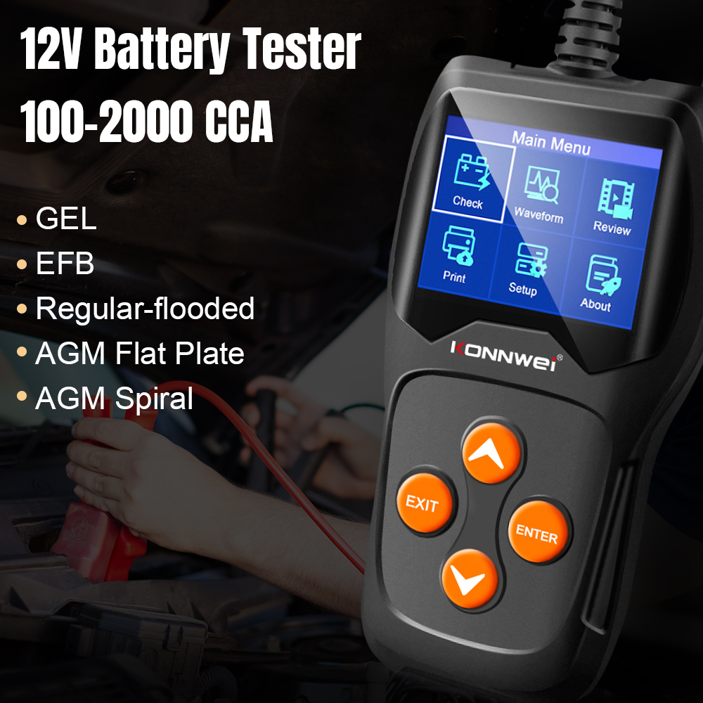 KONNWEI KW600 เครื่องทดสอบแบตเ - Car Diagnostic Tool Full System บทวิจารณ์และราคา